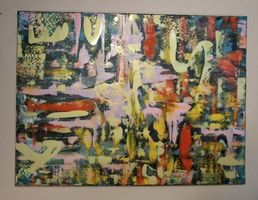 Abstraktes Bild Acryl  60x80 handmade 