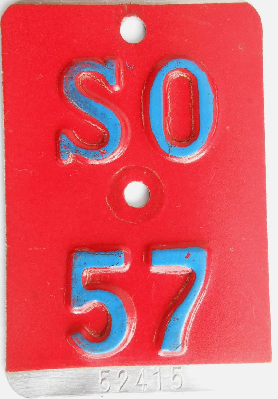 Insegne: Velonummer Solothurn SO 57 – Usato da Bülach venduto da anska