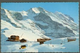 AK col Kleine Scheidegg BE Berghotels, mit Jungfrau ≈ 1963 