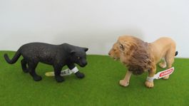 Schleich Löwe und schwarzer Panther, Top Zustand!