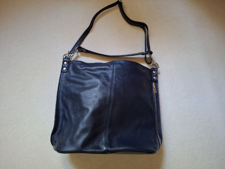 Handtasche Leder blau