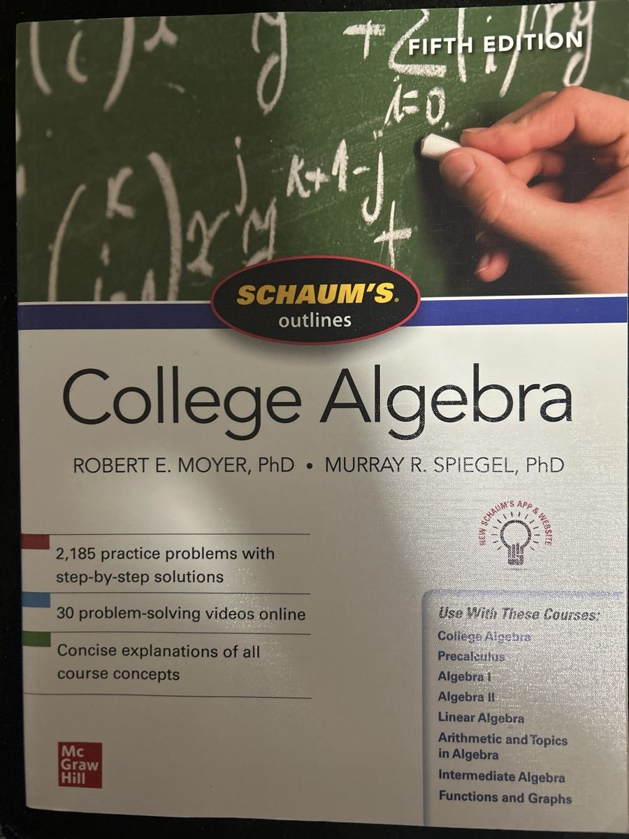 Libri: College Algebra - Schaum‘s Outline – Usato da Baden venduto da lilylein_
