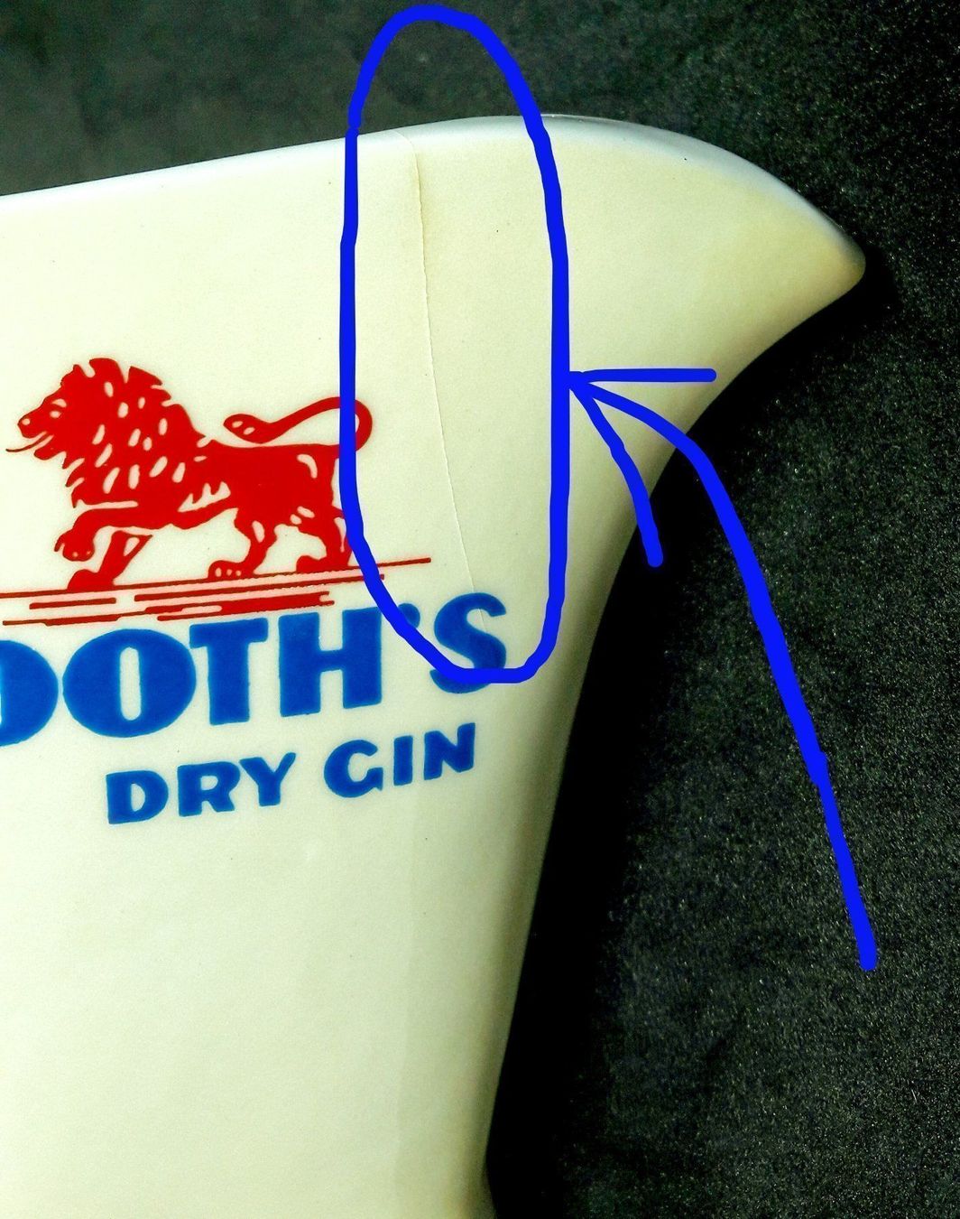 Karaffen: Booth's Dry Gin Krug pichet 11,5 cm – Gebraucht aus Tavannes von Brocashop 5