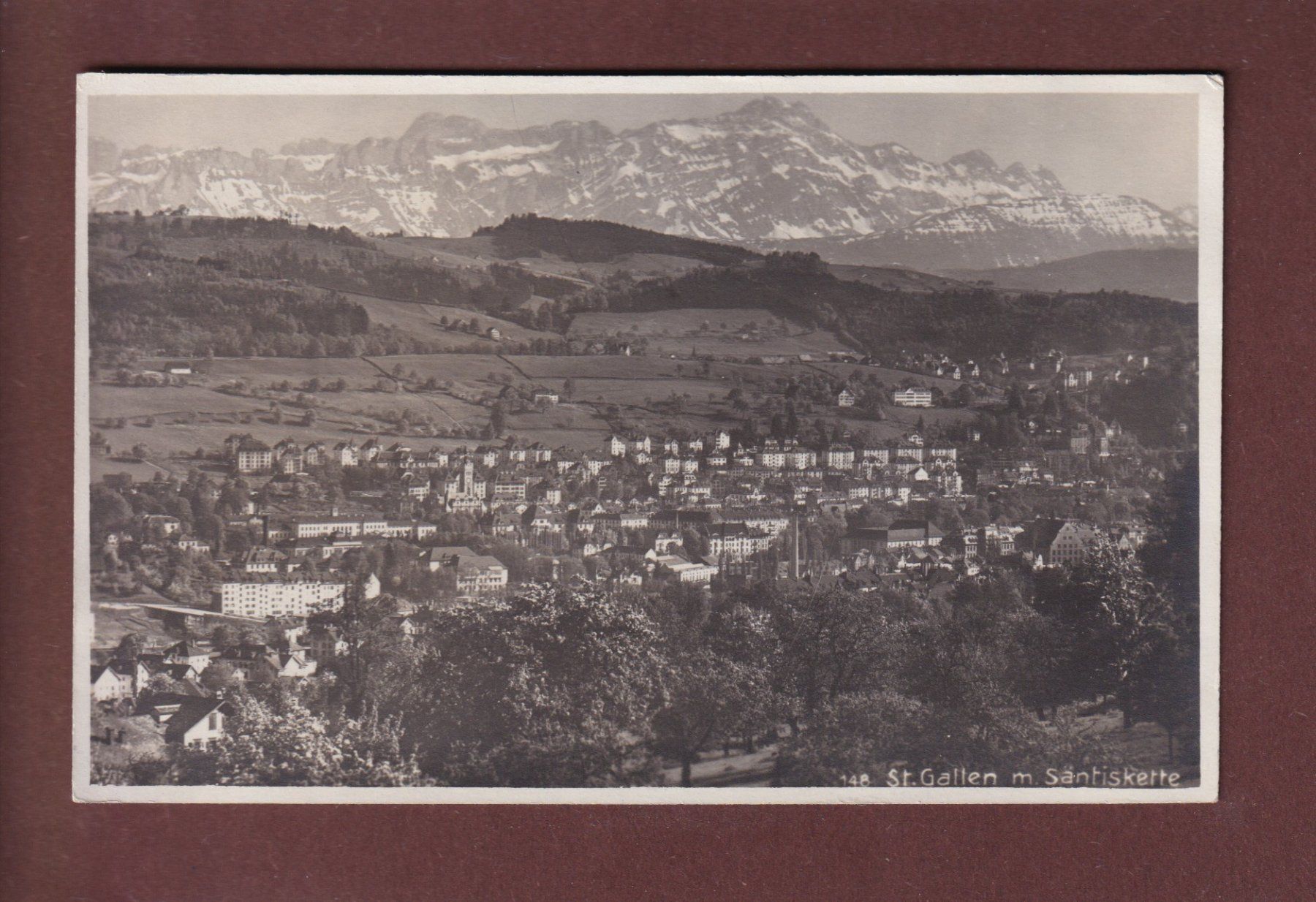 Cartoline postali: ST. GALLEN - Säntiskette – Usato da Pully venduto da nicecards