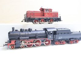 Märklin Dampflok BR 38 & Rangierlok V60 Telex - H0