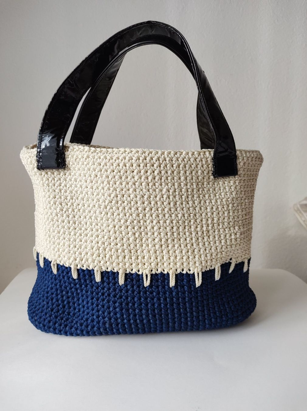 Borse da donna: Tasche gehäkelt mit Ledergriff – Nuovo (secondo la descrizione) da Weite venduto da Uhu36uhu