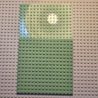 Lego 2x Platten 16x16 sand grün
