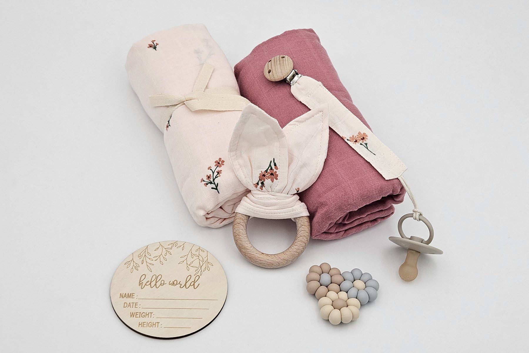 Giocattoli: Baby Set: Mulltuch, Beissring, Schnullerkette, Greifling – Nuovo (secondo la descrizione) da Cham venduto da _Chruesimuesi_ 1