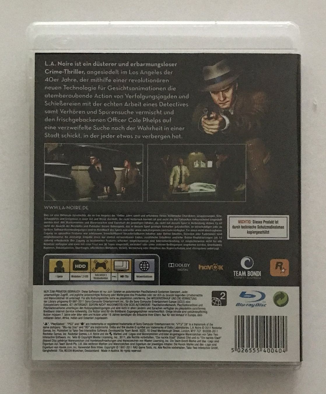 Giochi: PS3 - L.A. Noire – Usato da Allschwil venduto da Bullach 2