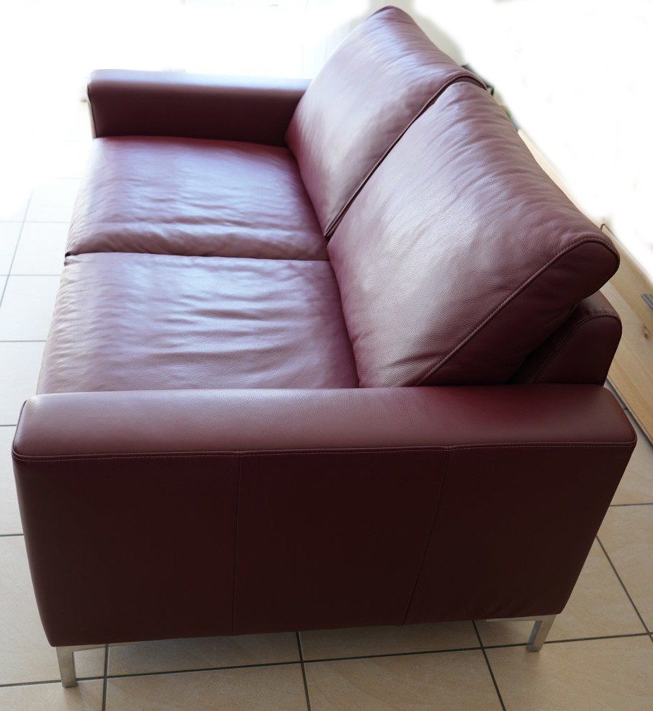 Divani: W. Schillig Leder Sofa Set Escape Bordeaux 2er 3er – Usato da Giffers venduto da Roli69g 4