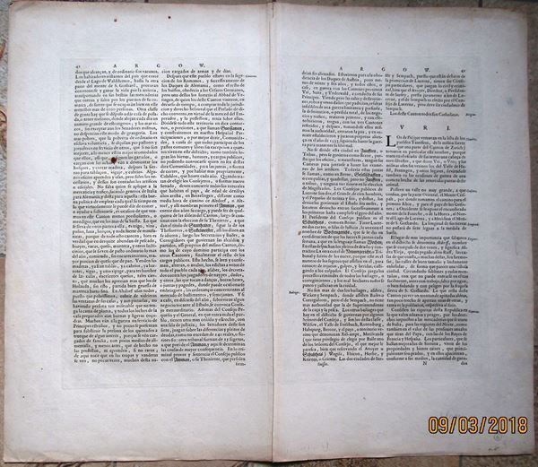 Landkarten & Atlanten: Aargau  Kupferstichkarte um 1630 – Gebraucht aus Rafz von Helvet32 3