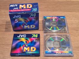 Vintage JVC MD74 Recordable MiniDisc 3 Stück