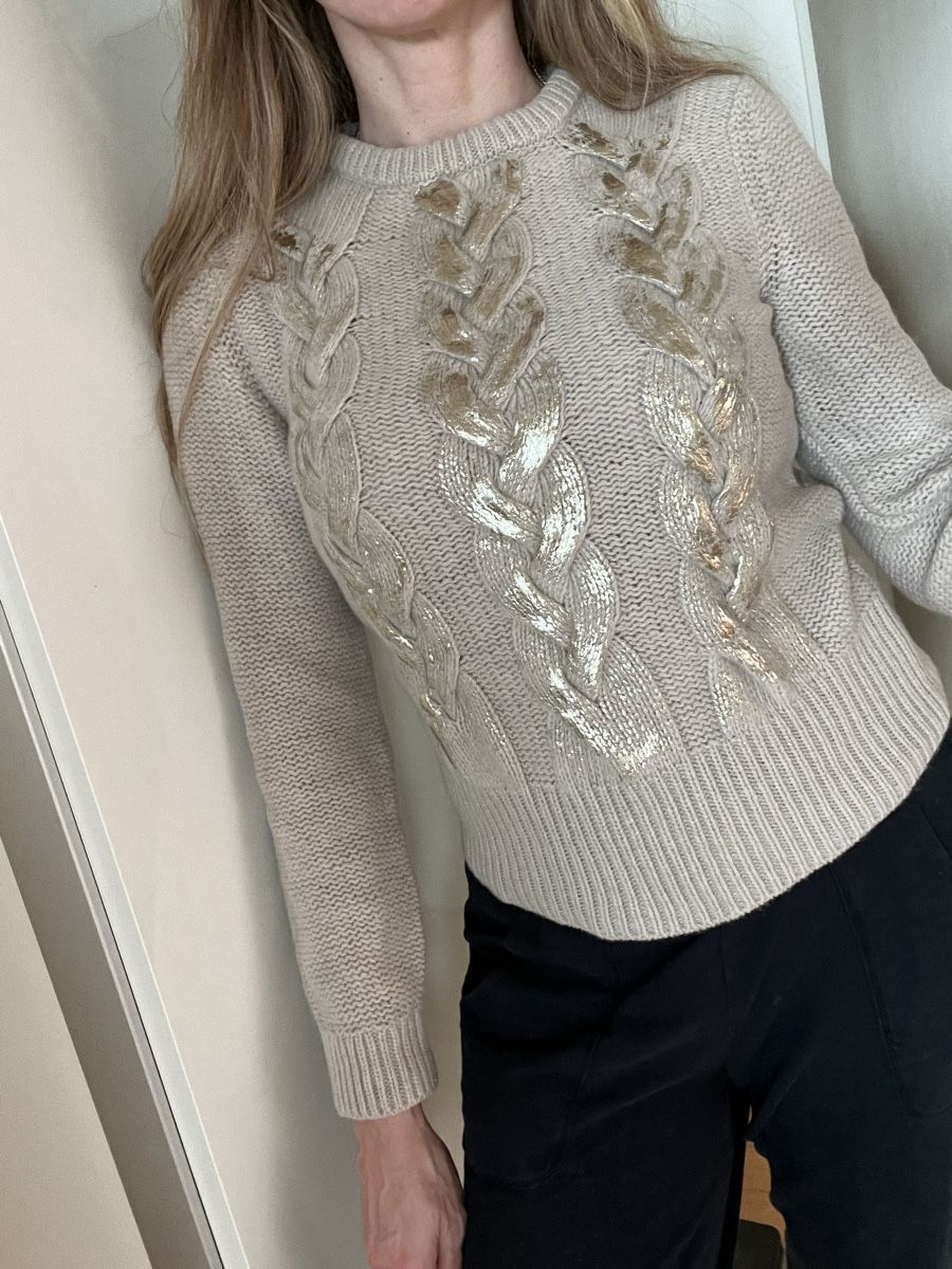 Marella Maglioni & Felpe: Marella Pullover mit goldigen Element Gr.M – Usato da Schwerzenbach venduto da cygnuss 6