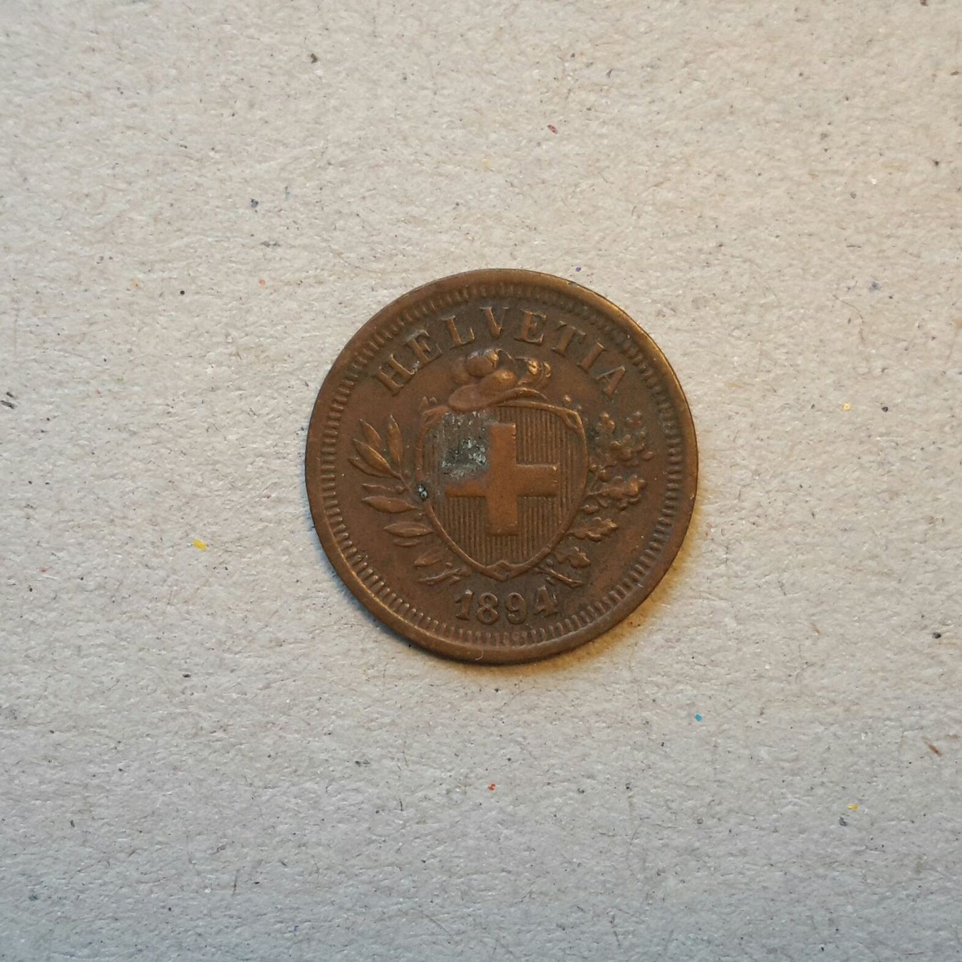 Tutti le monete: 1 Rappen 1894 , Bronze . – Usato da Burgdorf venduto da Olli.34