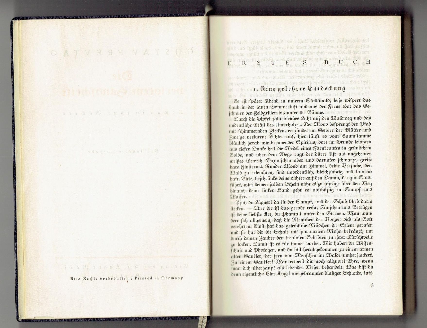 Bücher: Gustav Freytag  Die verlorene Handschrift – Gebraucht aus Flims - Dorf von Stagediver 2