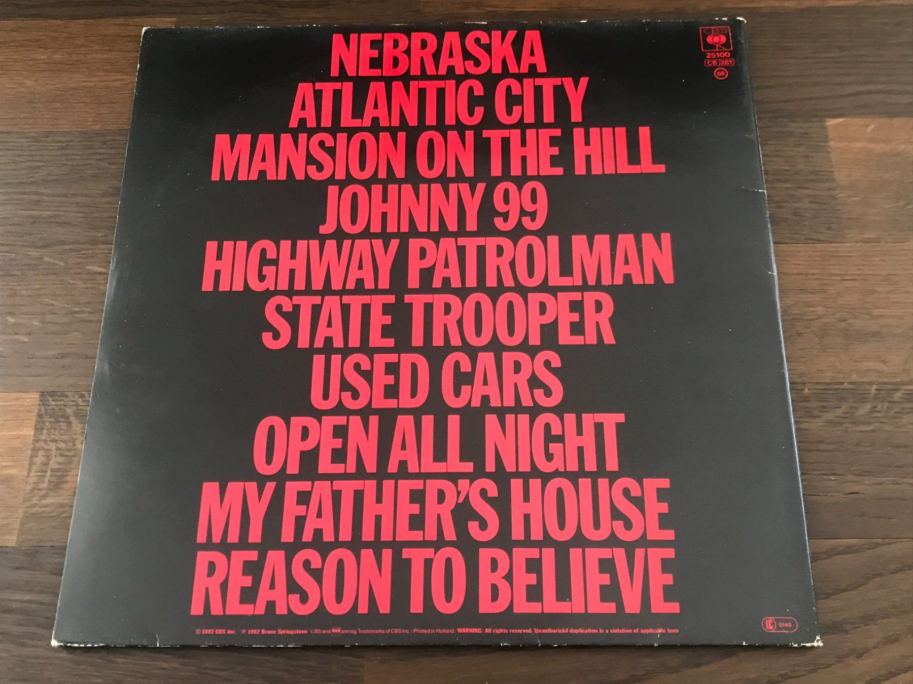 Dischi in vinile: BRUCE SPRINGSTEEN - Nebraska – Usato da Buchs AG venduto da Archie 2