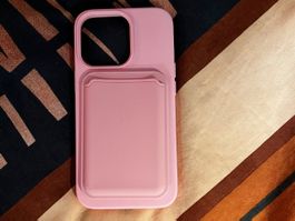 iPhone-13-Pro-Hülle mit magnetischem Kartenhalter – Rosa