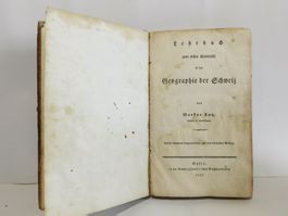 Antikes Buch Schweizer Geographie 1833er