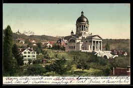 AK Zürich, Blick zur Kreuzkirche