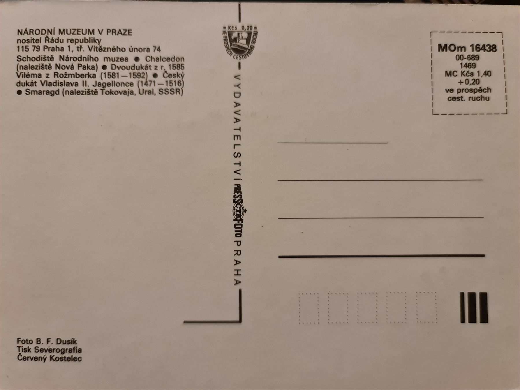 Ansichtskarten: Ansichtskarte Narodni Museum Prag Tschechien – Neu (gemäss Beschreibung) aus Dintikon von Vexi 1