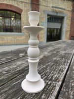 Keramik: Kerzenhalter weiss matt- ANGEBOT