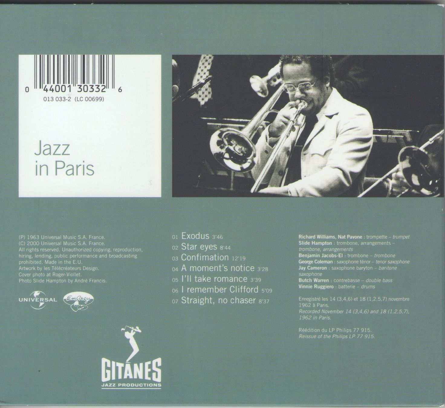 CD: SLIDE HAMPTON - EXODUS – Usato da Lausanne venduto da sbar224 1