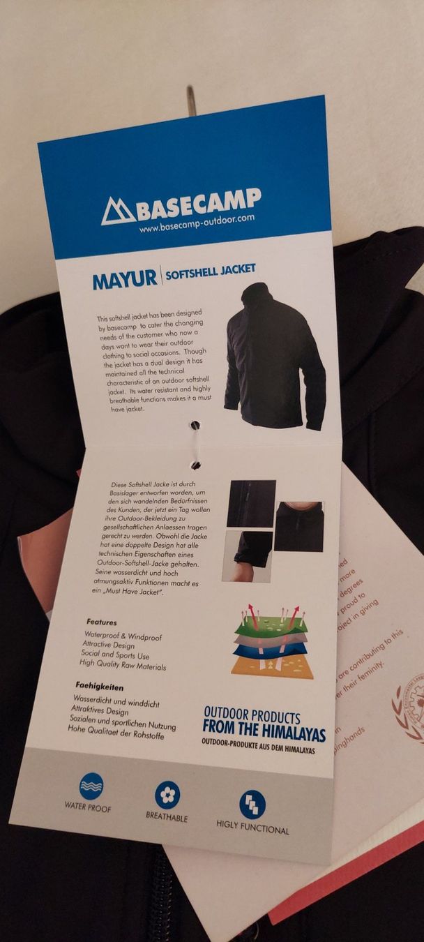 Giacche: Neue Basecamp Softshelljacke Grösse M schwarz – Nuovo e nell'imballaggio originale da Kreuzlingen venduto da peugeotj9 4
