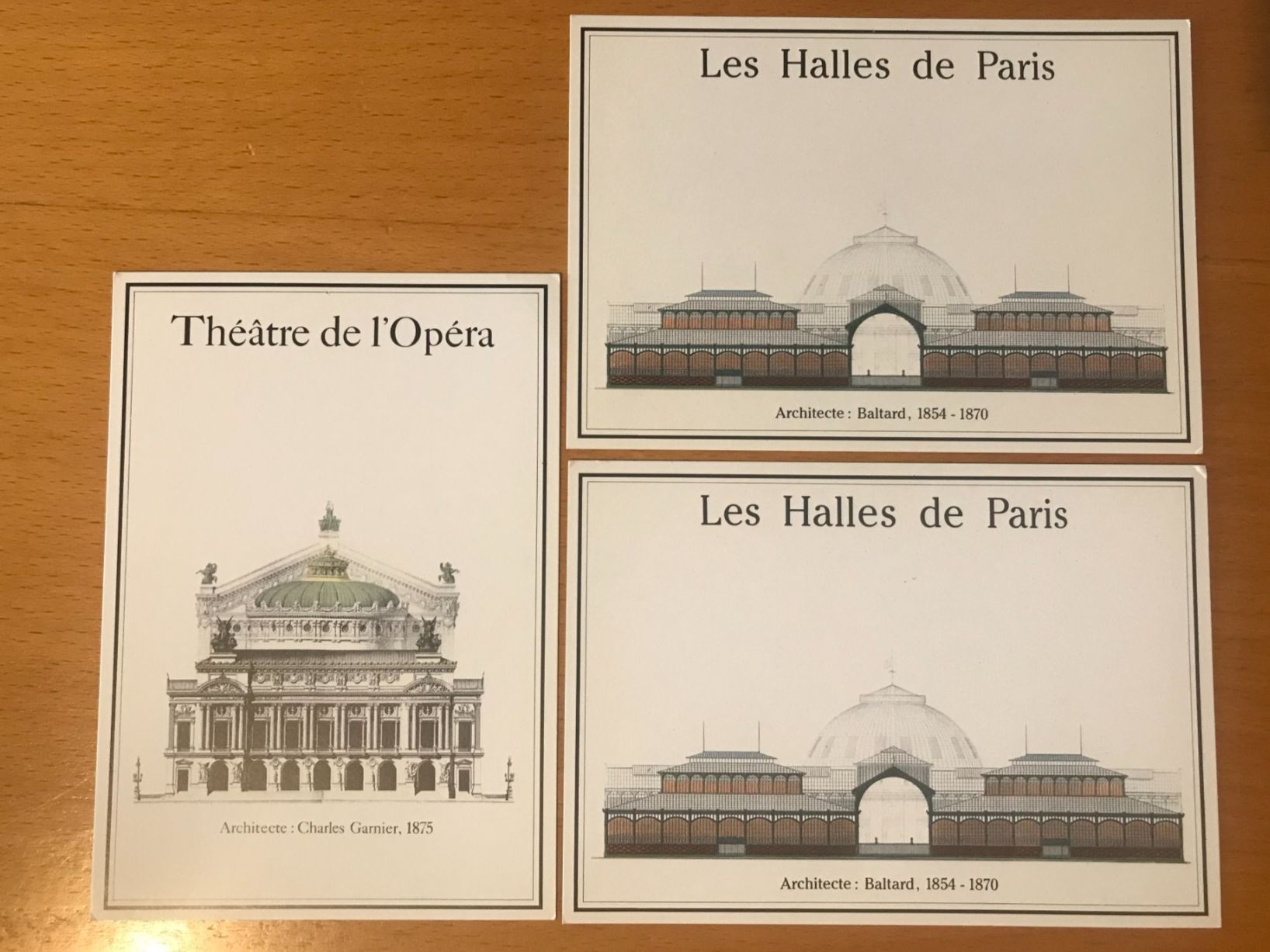 Cartoline postali: 3x Postkarten Architektur Paris – Usato da Luzern venduto da mey_s13
