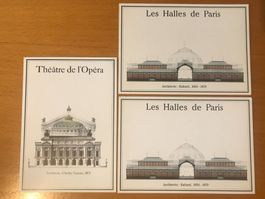 3x Postkarten Architektur Paris