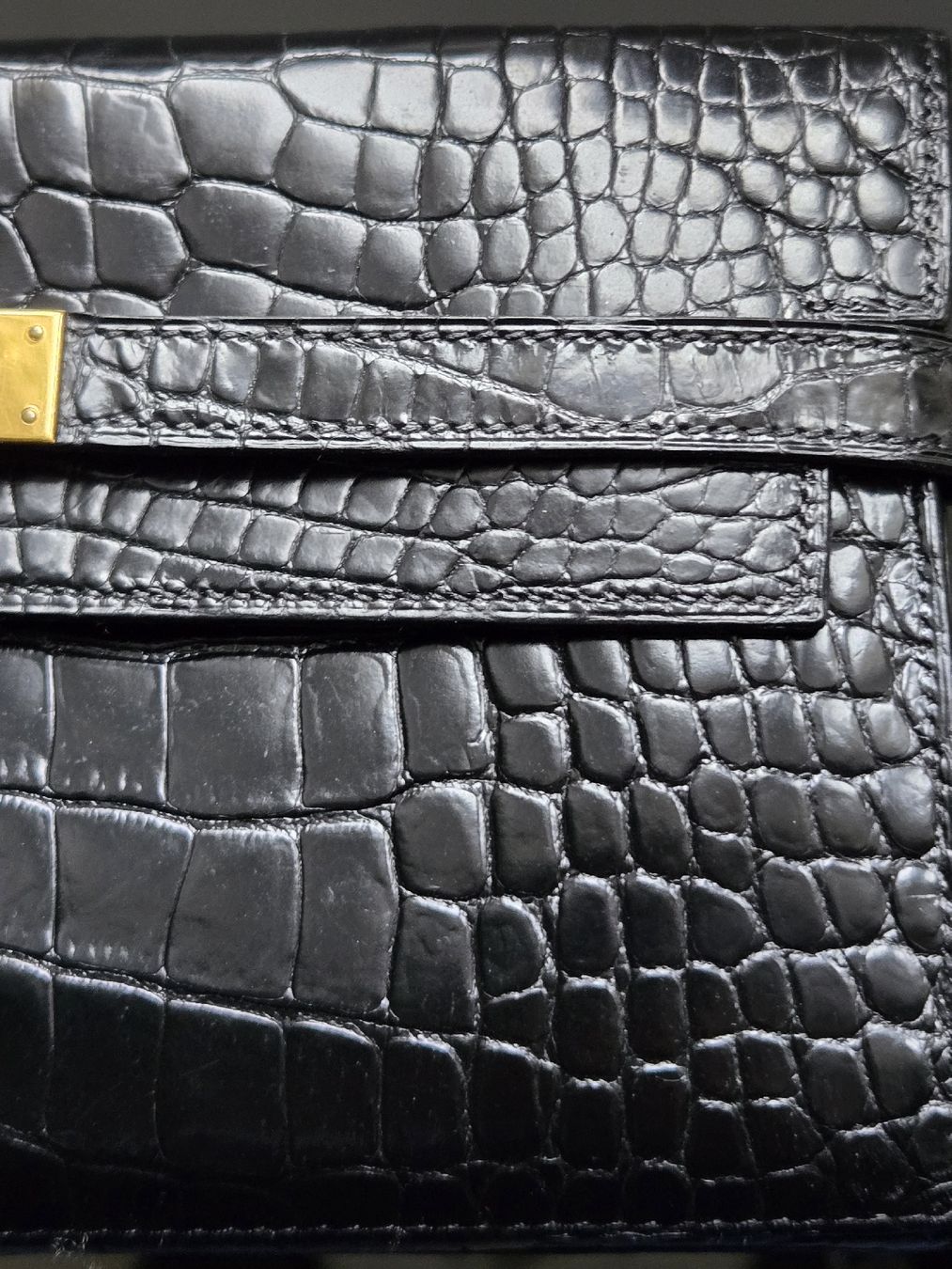 Hermès Portamonete: HERMES  KELLY ALLIGATOR WALLET – Usato da Zug venduto da f_t_827r 6