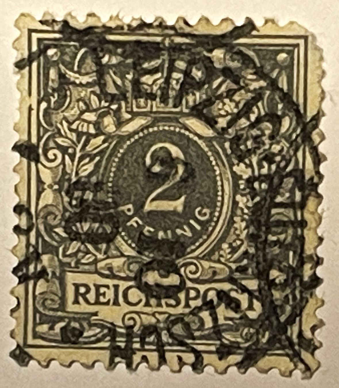 Alle Briefmarken: Reichspost 2 Pfennig – Gebraucht aus Oftringen von Vucki 1
