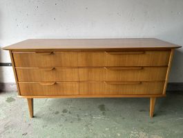 Mid Century Kommode, 6 Schubladen, Sideboard Teakholz