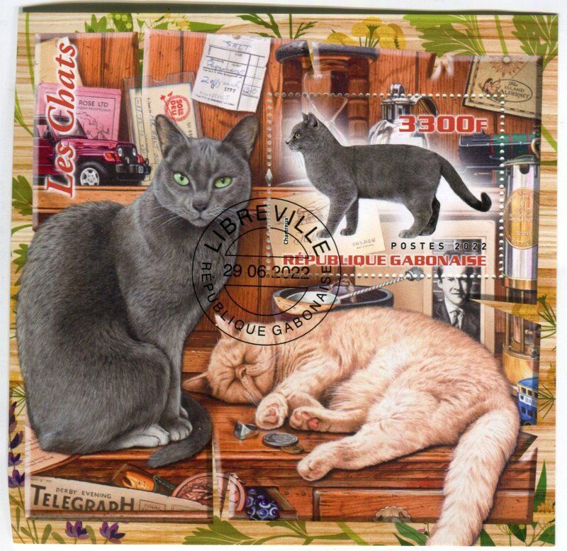 Tutti i francobolli: Block "Katzen". Gabun. – Nuovo e nell'imballaggio originale da Basel venduto da Butsch5