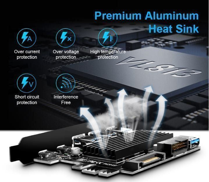 Hubs & Switches: USB 3.0 Typ c PCIE-Erweiterungskarte 5 – Neuf avec emballage d'origine à Unterägeri par RmOnline 1