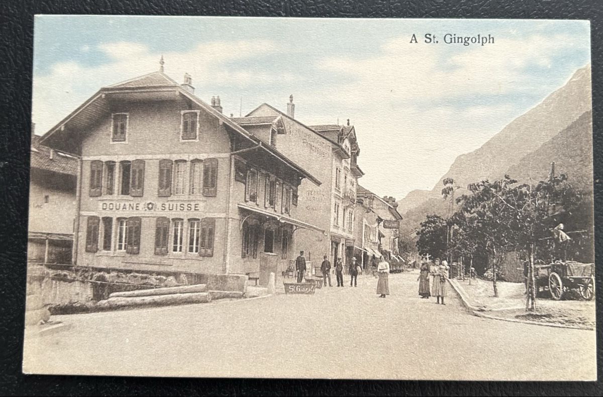 Cartes postales: St.Gingolph Zoll Duanne belebt  – D'occasion à Horw par Tellbub