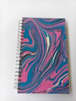 Hardcover Notizbuch mit Spiralbindung, marmoriertes Design