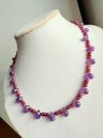 RUBIN, AMETHYST COLLIER - UNIKAT! NEU!