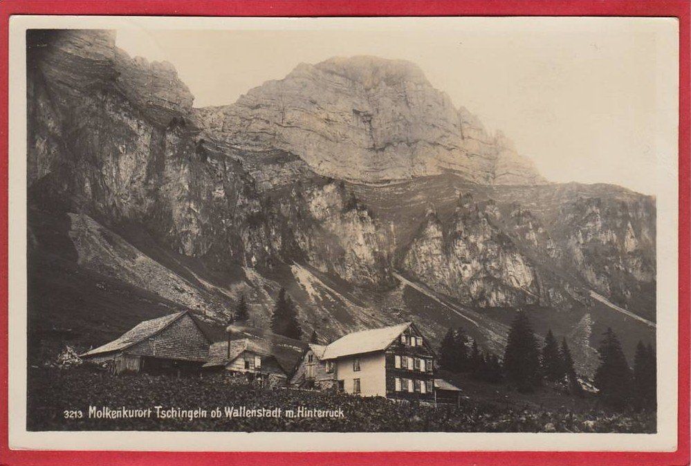 Cartoline postali: TSCHINGELN, TSCHINGLA, MOLKENKURORT OB WALENSTADT – Usato da Grüningen venduto da Kartenlaube