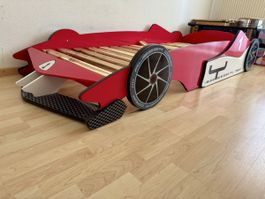 Rotes F1Autobett / Rennwagenbett für Kinder - Guter Zustand!