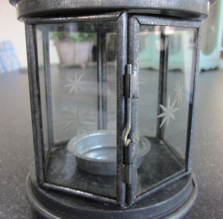 Lanternes: Metall-Windlicht, Laterne, Teelichthalter , Blech/Glas – D'occasion à Bischofszell par raika 5