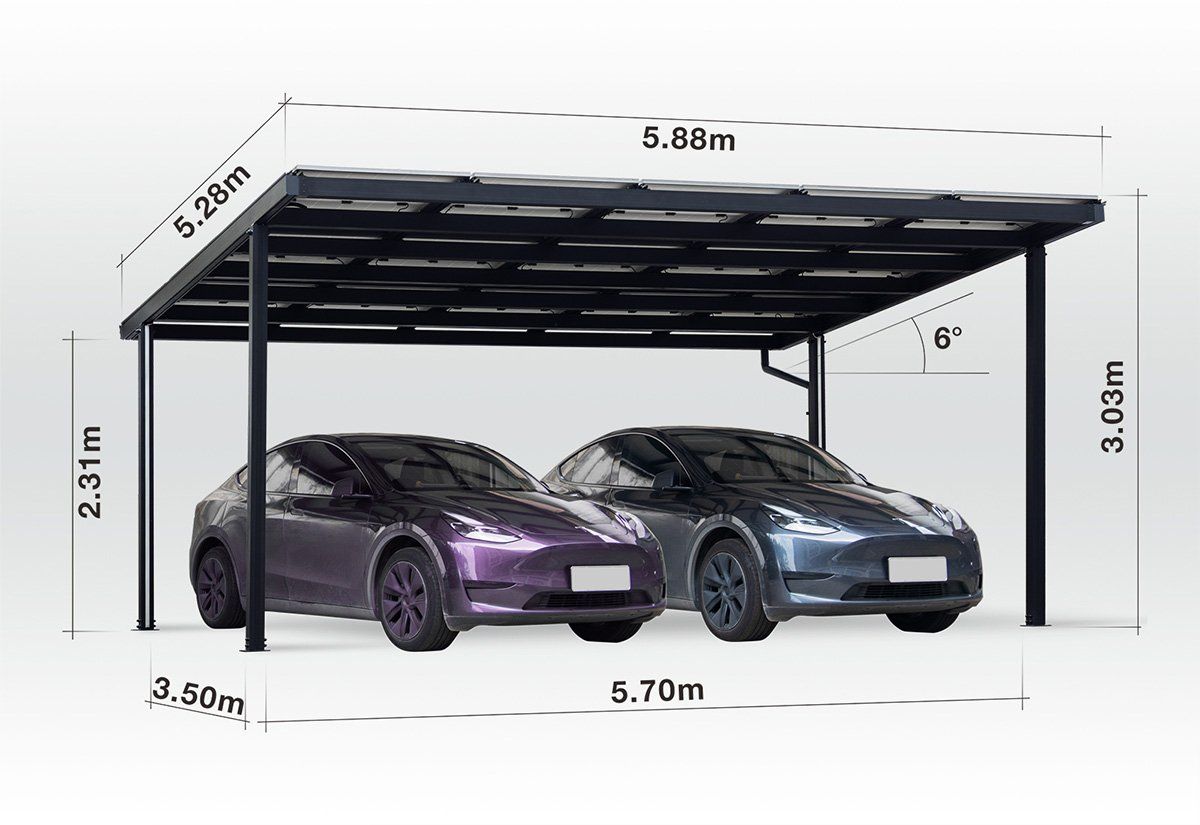 Rifugi: Solarcarport Doppelcarport ab Lager – Nuovo e nell'imballaggio originale da Luzern venduto da sprudelkoenig 1