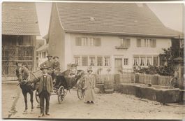 LANDWIRTSCHAFT/PFERDE-KUTSCHE 1910 ZH/AG?