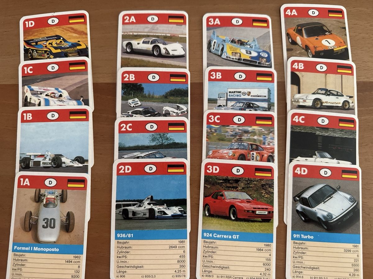 Spiele: Porsche Karten Quartett – Gebraucht aus Zürich von Smarties13 1