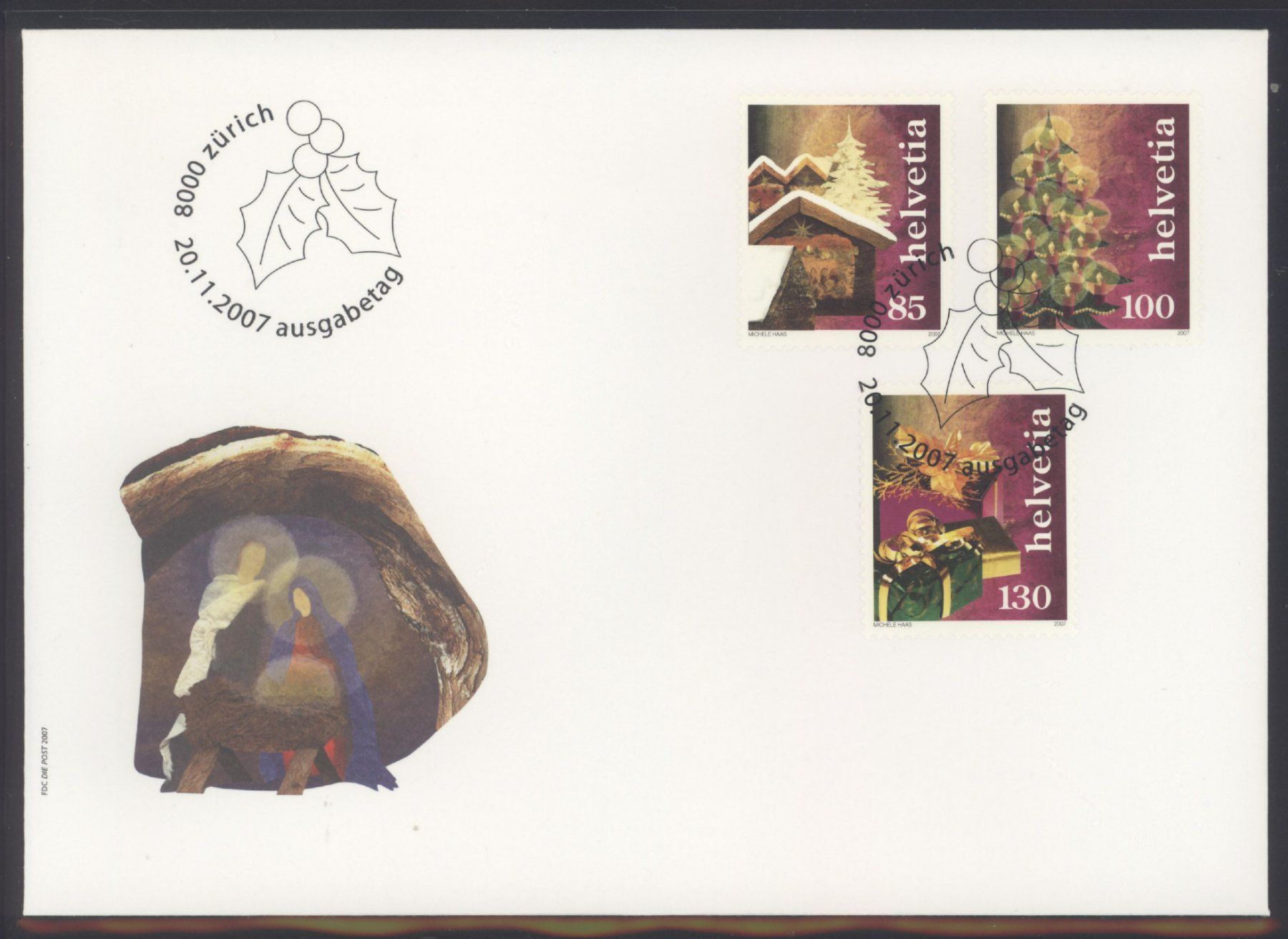 Tutti i francobolli: 2007, FDC, Sondermarken Weihnachtsbräuche – Usato da Willisau venduto da Vollstempel