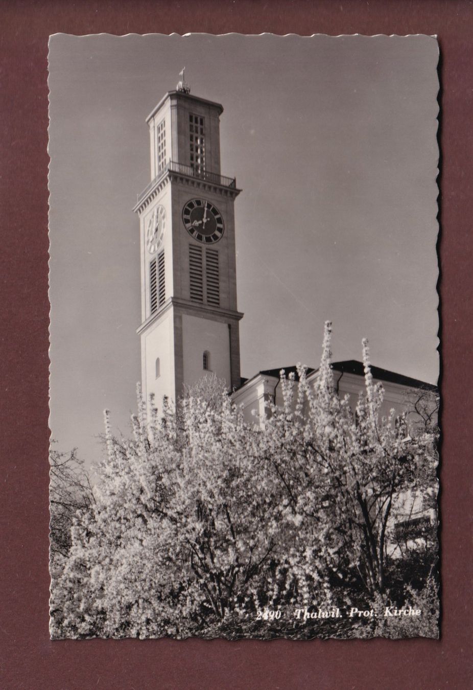 Cartoline postali: THALWIL - Kirche – Usato da Pully venduto da nicecards