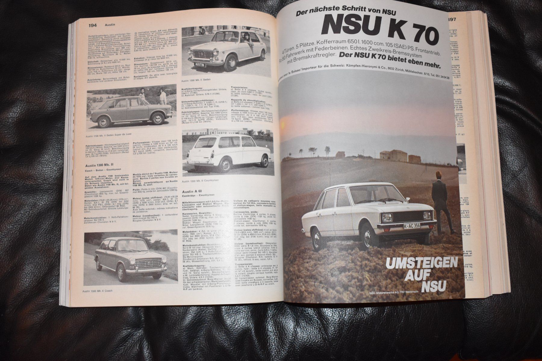 Bücher: Catalogue Revue Automobile 1969 – Gebraucht aus Le Locle von skycomputer 4