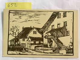 Alte Ansichtskarte mit Hausmotiv, evtl. Kt. Aargau