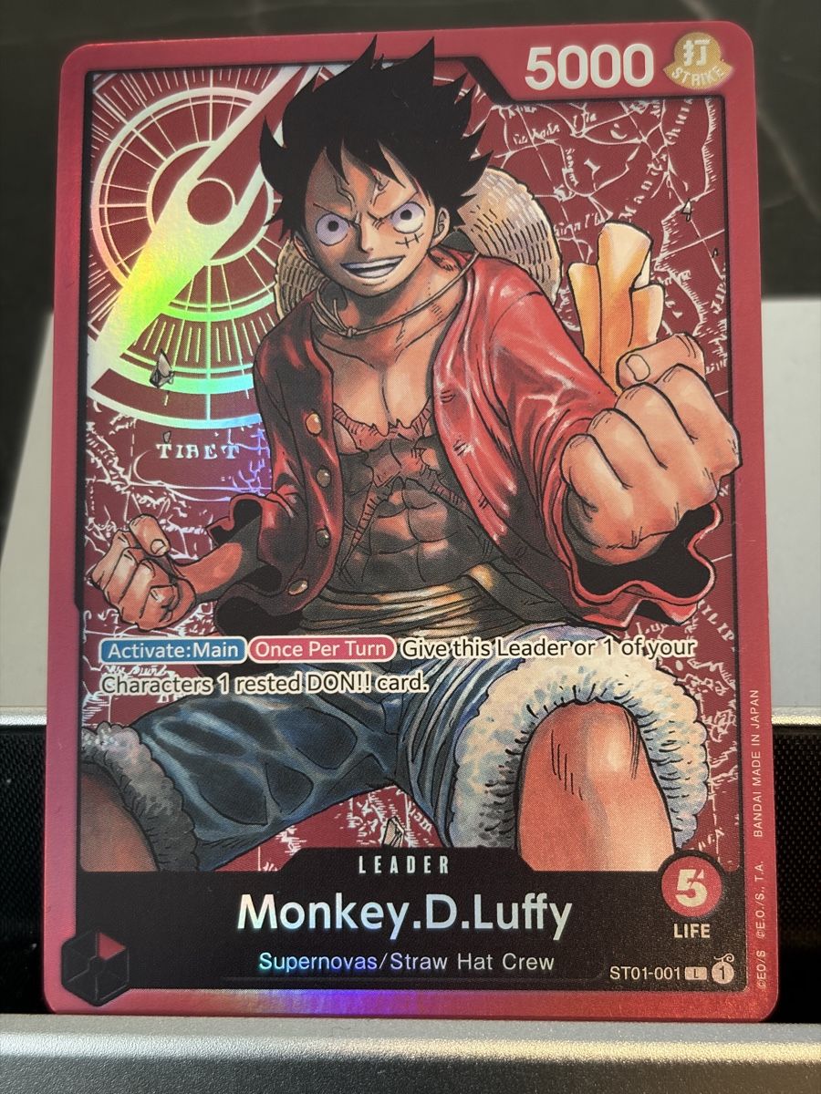 Bandai Carte collezionabili: !!!One Piece ST01-001 Pre Errata Version, Luffy, Englisch!  – Nuovo (secondo la descrizione) da St. Gallen venduto da cambitcg