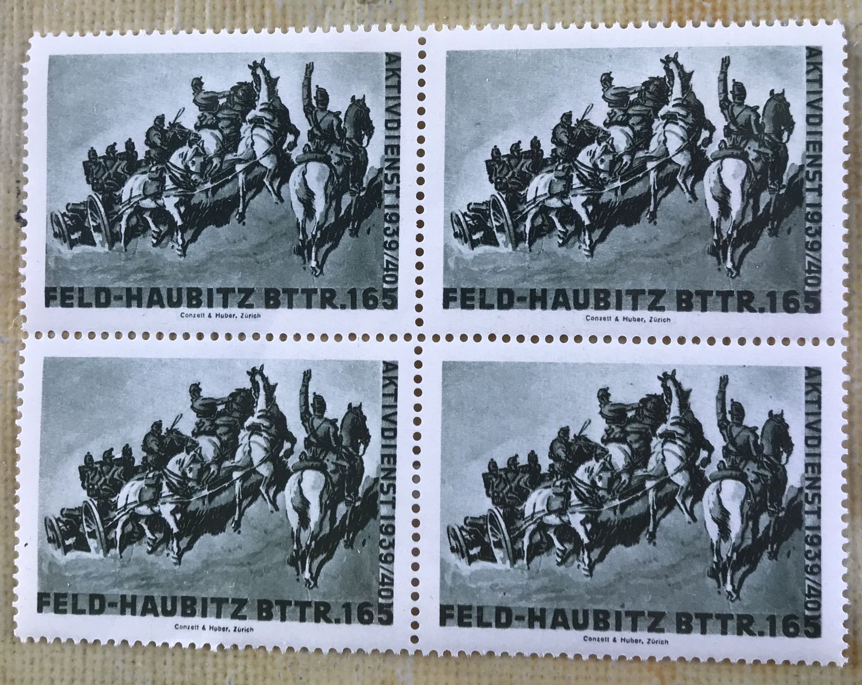 Tutti i francobolli: SOLDATEN-BRIEFMARKEN FELD-HAUBITZ BTTR.165 – Usato da Ostermundigen venduto da Wyatt-Earp