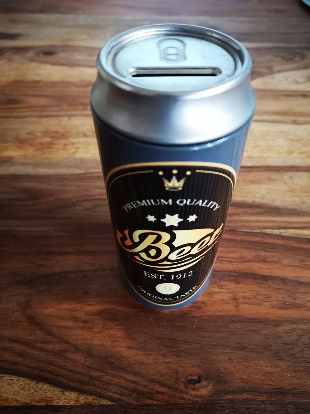 Salvadanai: Sparbüchse Bierdose – Nuovo e nell'imballaggio originale da Rebstein venduto da Memo-Moonstar